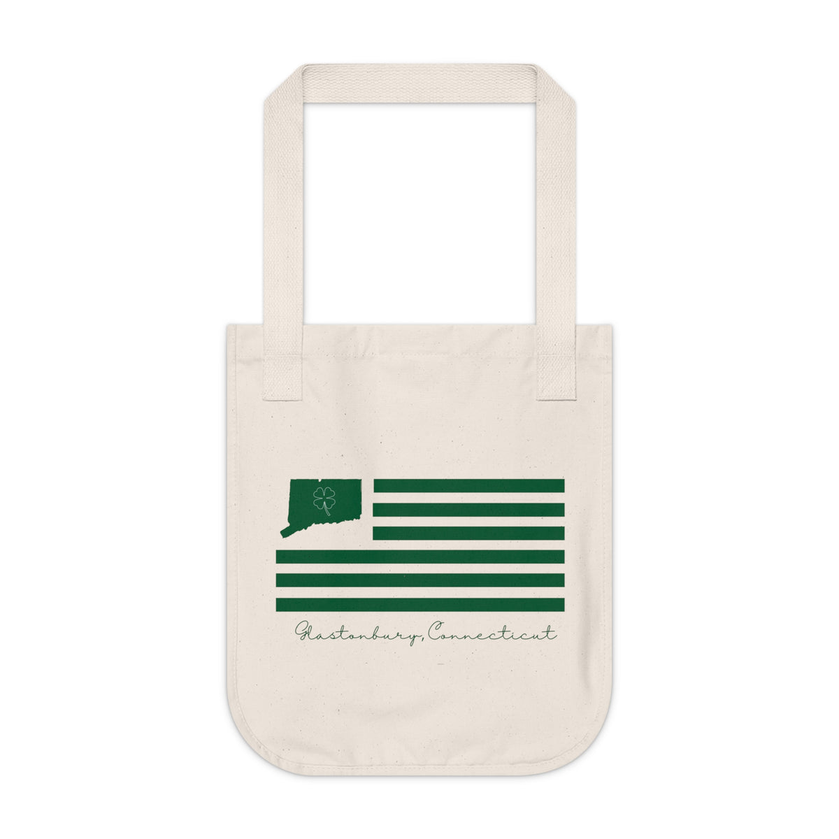 Glastonbury Connecticut St. Patrick’s Day Flag
Organic Canvas Tote Bag