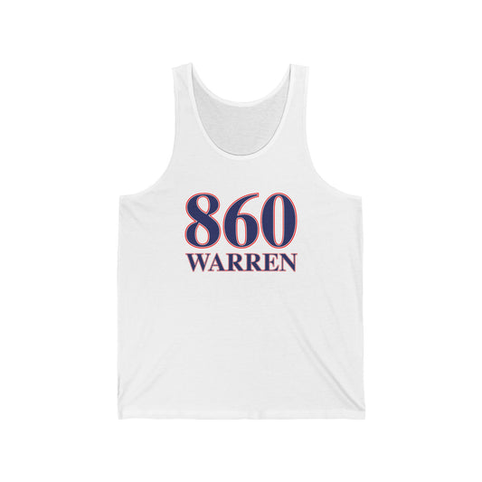 860 Warren Red White & Blue Unisex Jersey Tank Top