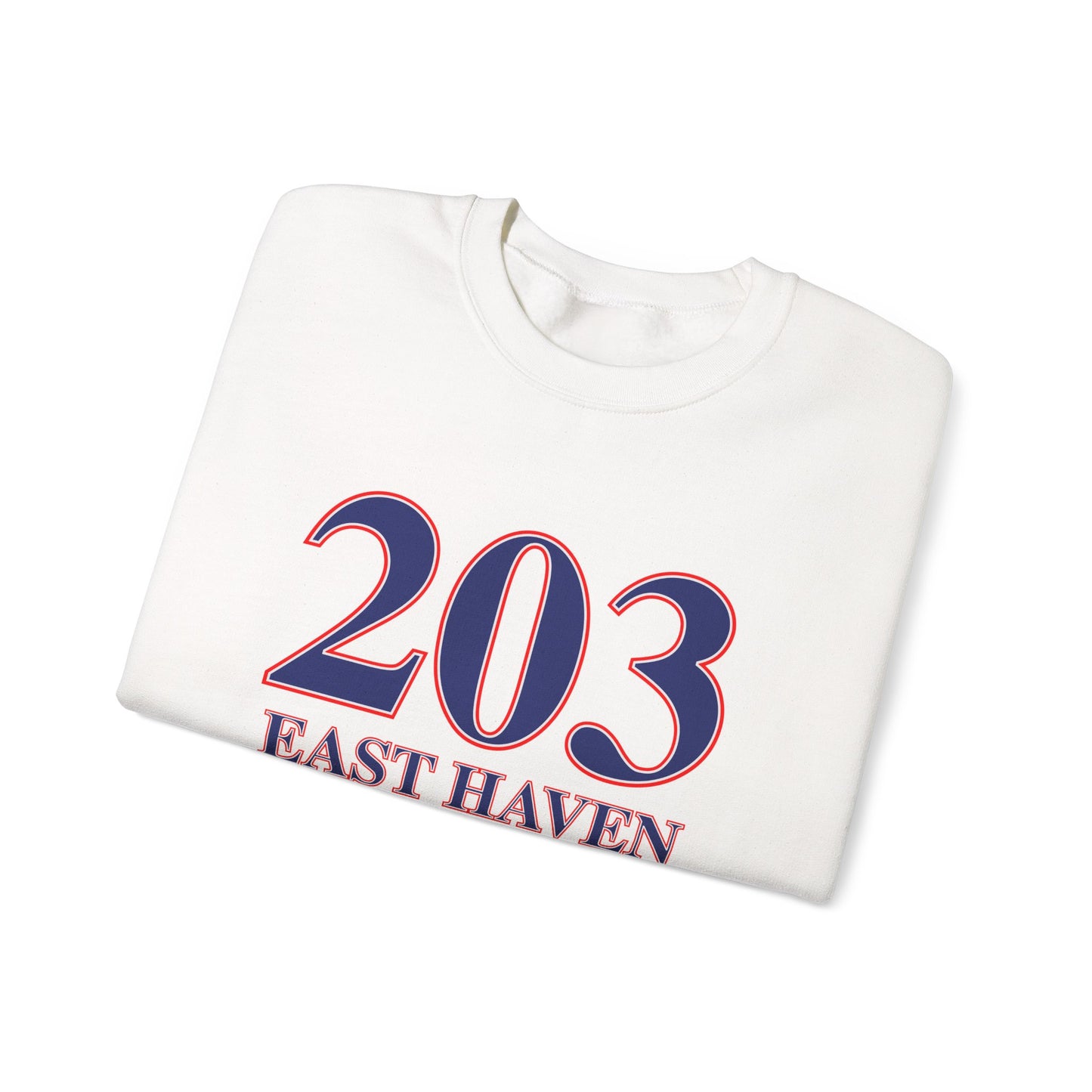 203 East Haven Red White & Blue Unisex Heavy Blend™ Crewneck Sweatshirt