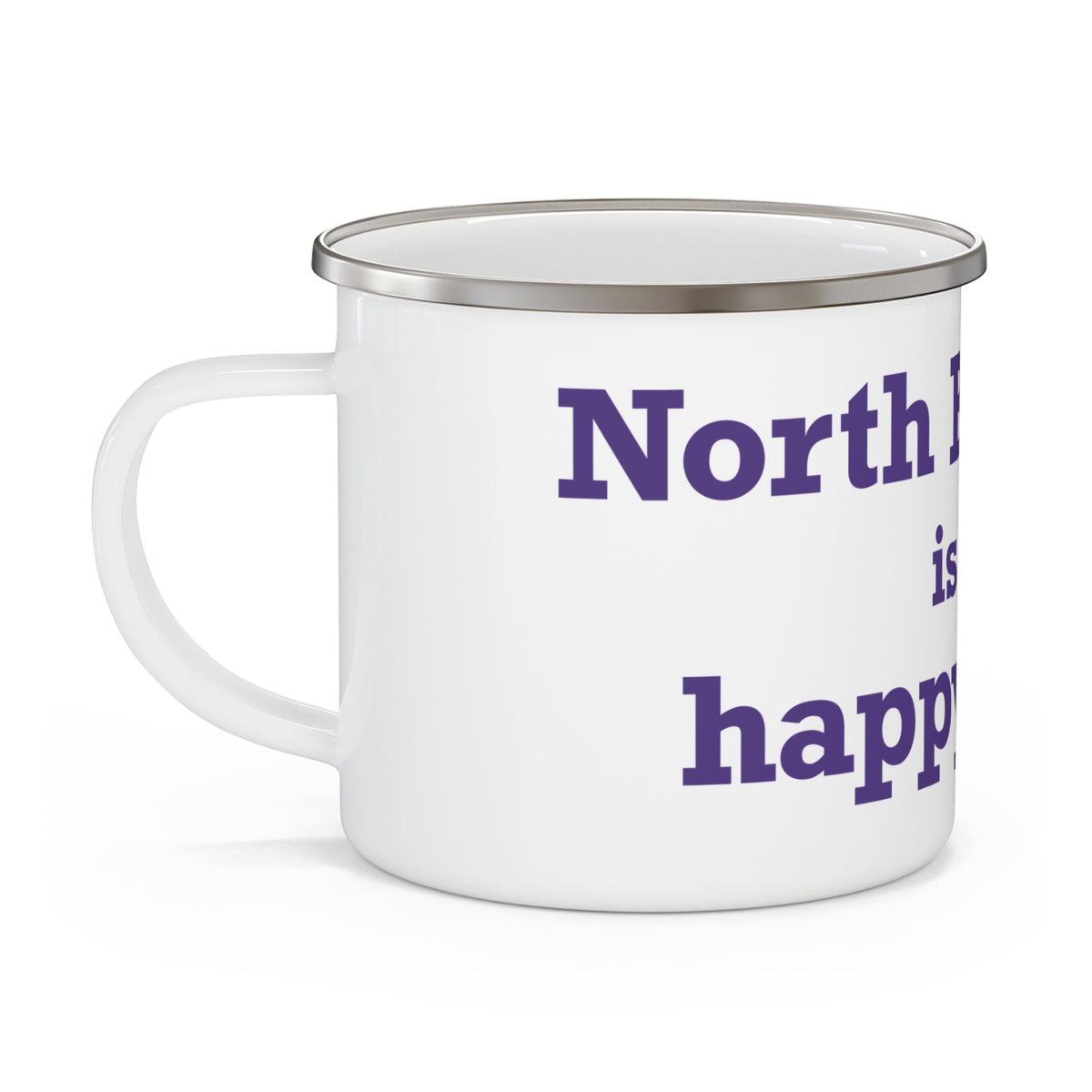 North Branford is My Happy Place Enamel Camping Mug