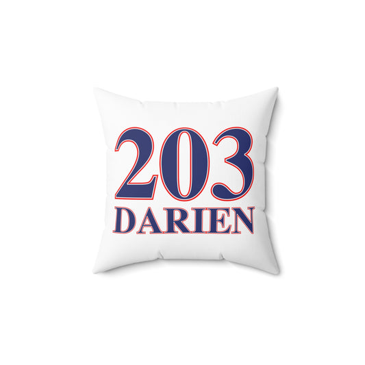 203 Darien Red White & Blue Spun Polyester Square Pillow
