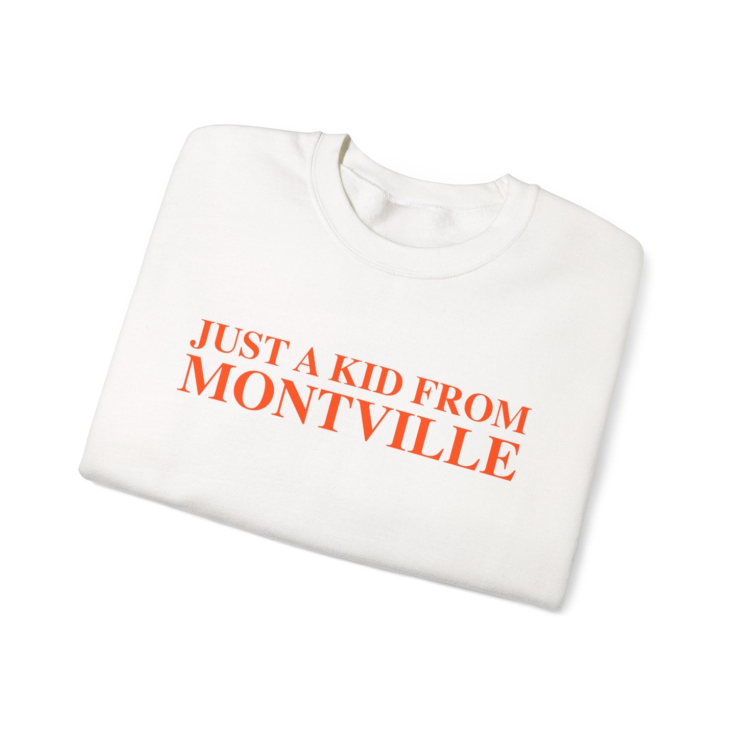 Just a kid from Montville Unisex Heavy Blend™ Crewneck Sweatshirt