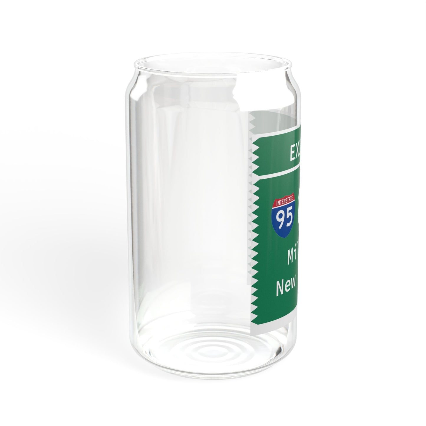 Vintage Merritt Parkway Exit 54 Sign Sipper Glass, 16oz