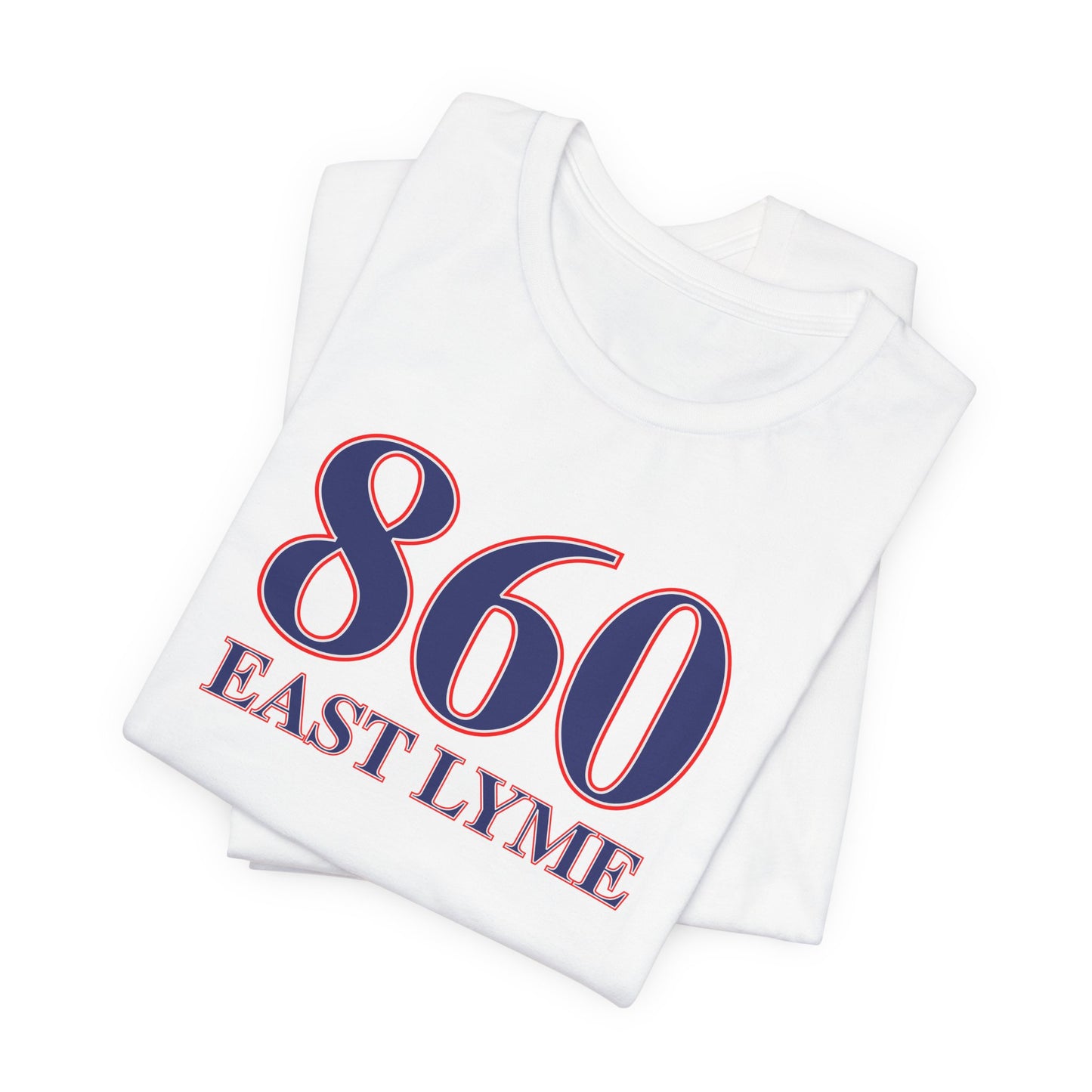 860 East Lyme Red White & Blue Unisex Jersey Short Sleeve T-Shirt