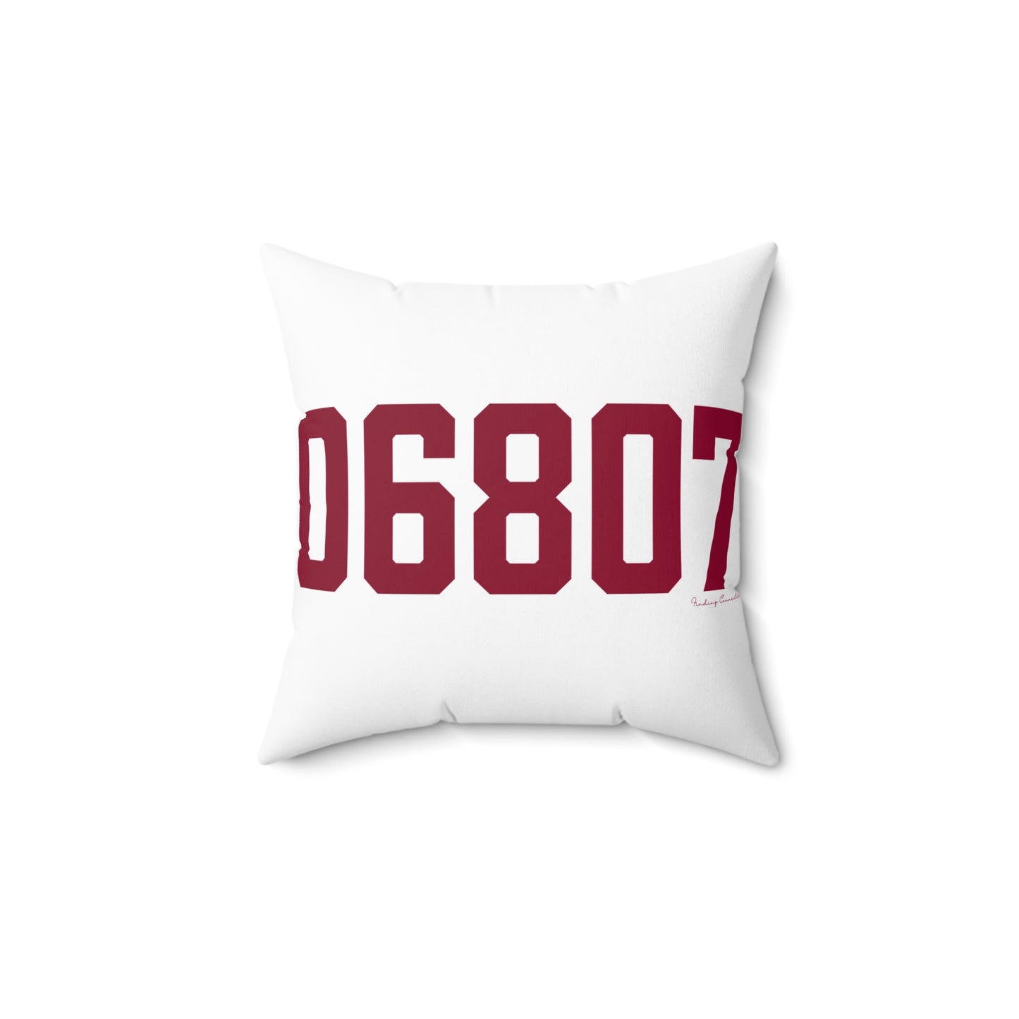 06807 - Greenwich Connecticut Zip Code Spun Polyester Square Pillow