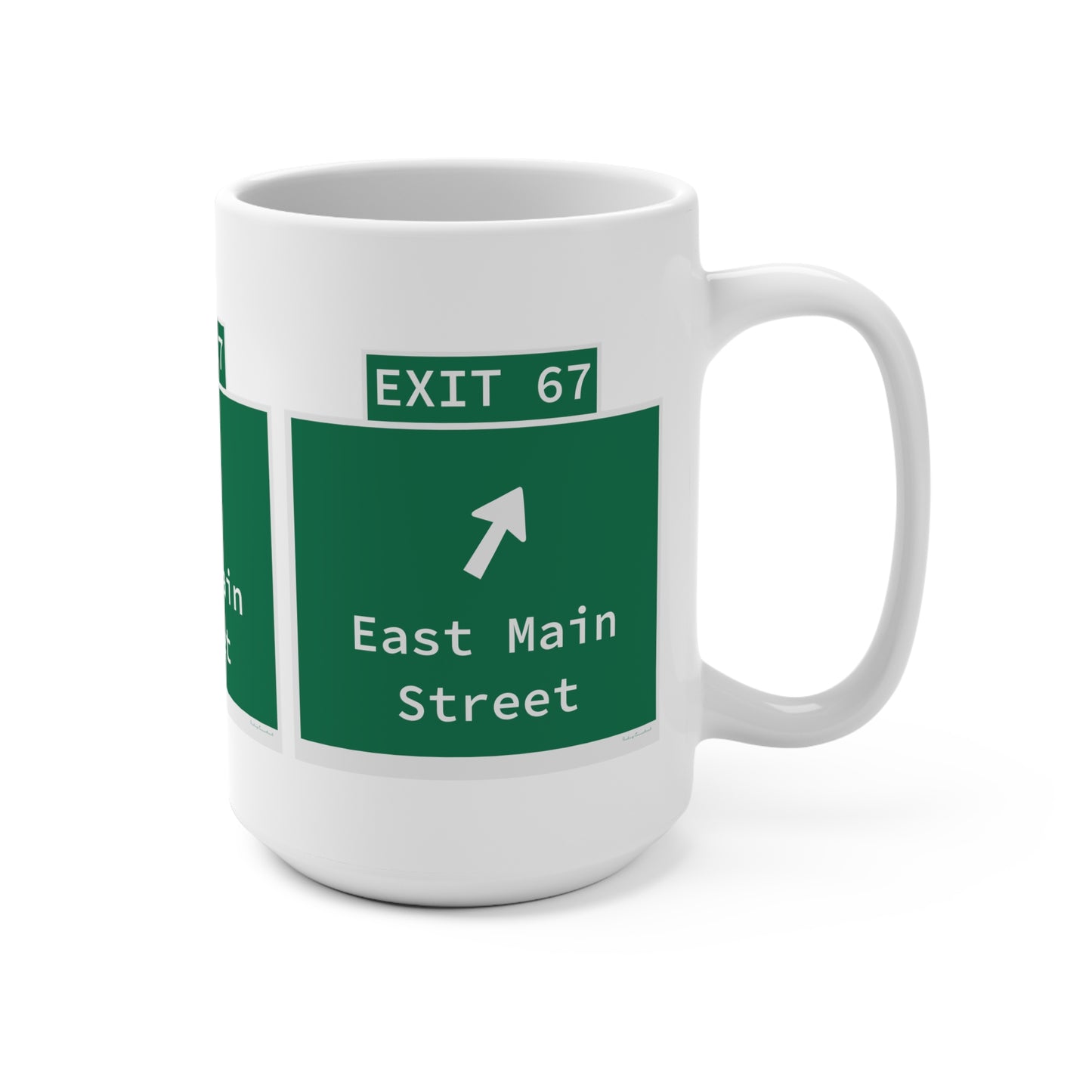 Vintage WCP Exit 67 Sign Mug 15oz