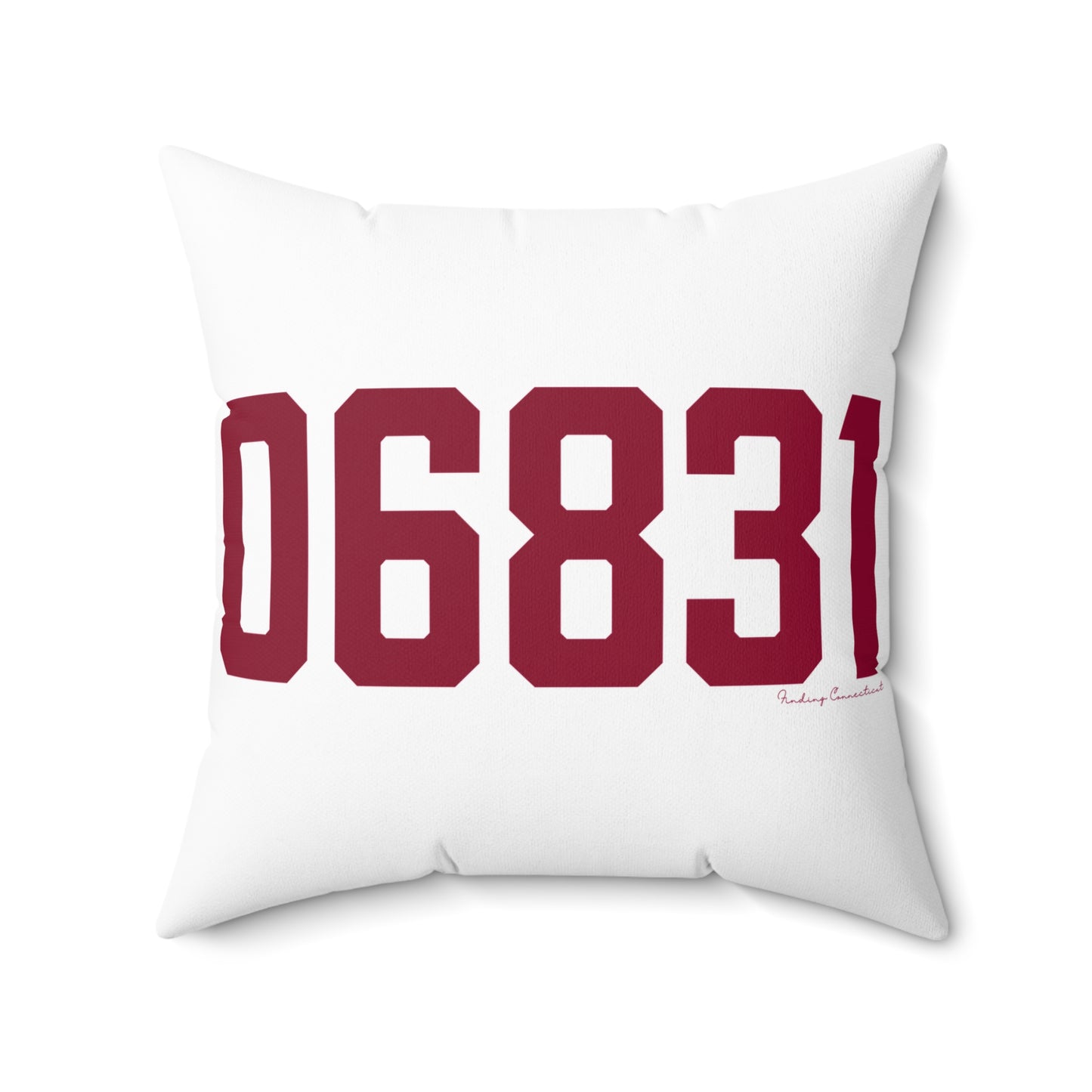 06831 - Greenwich Connecticut Zip Code Spun Polyester Square Pillow