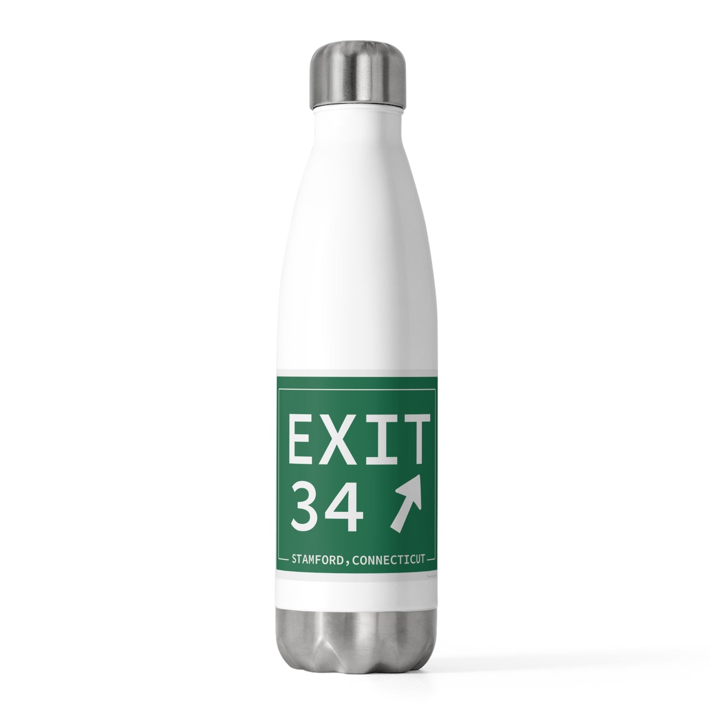 Vintage Exit 34 Merritt Parkway Sign 20oz Insulated Bottle