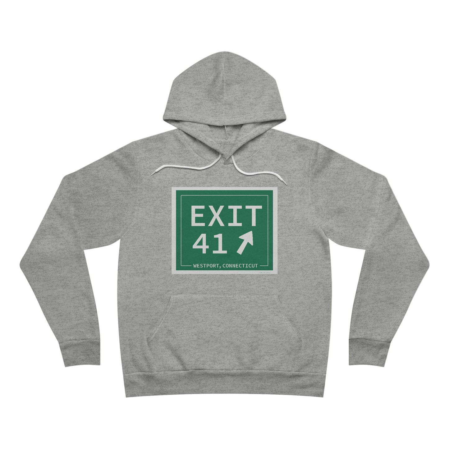 Vintage Exit 41 Merritt Parkway Sign Unisex Sponge Fleece Pullover Hoodie