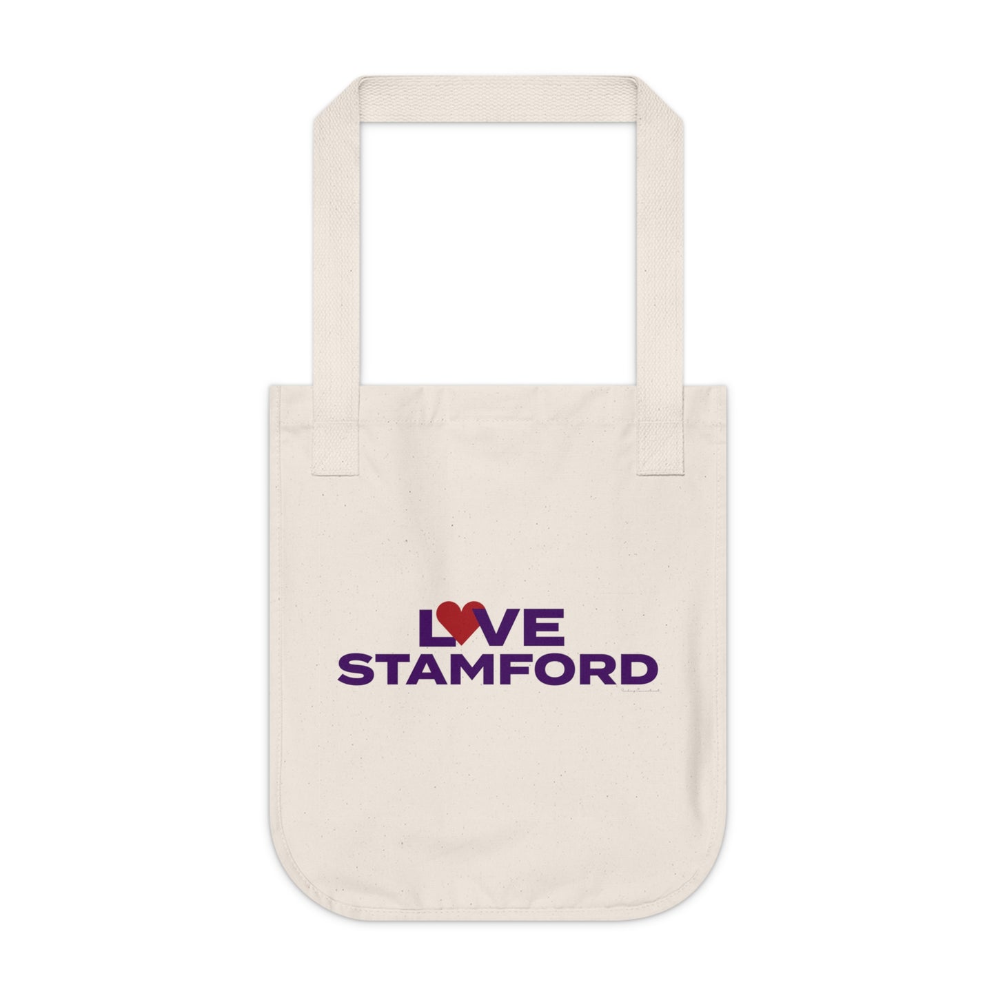 Love Stamford Organic Canvas Tote Bag