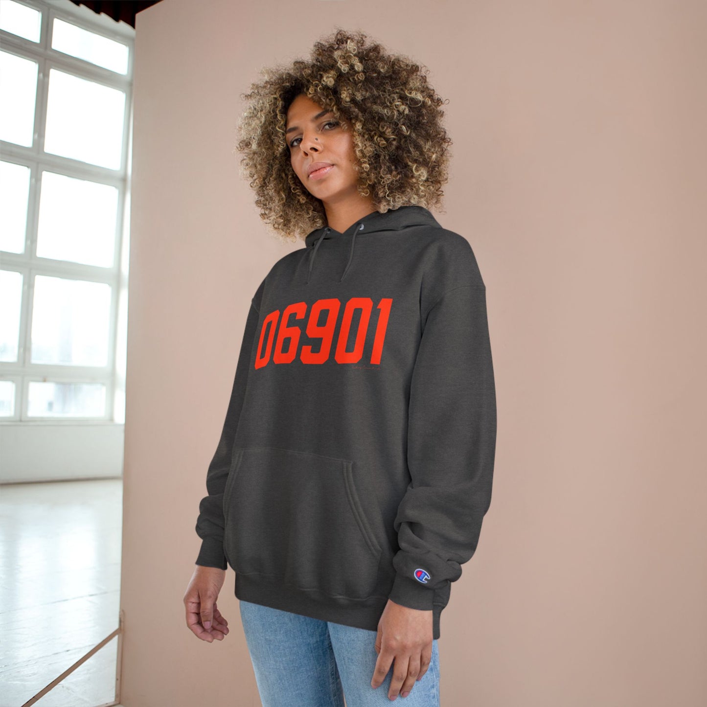 06901 Stamford Connecticut Zip Code Champion Hoodie Sweatshirt