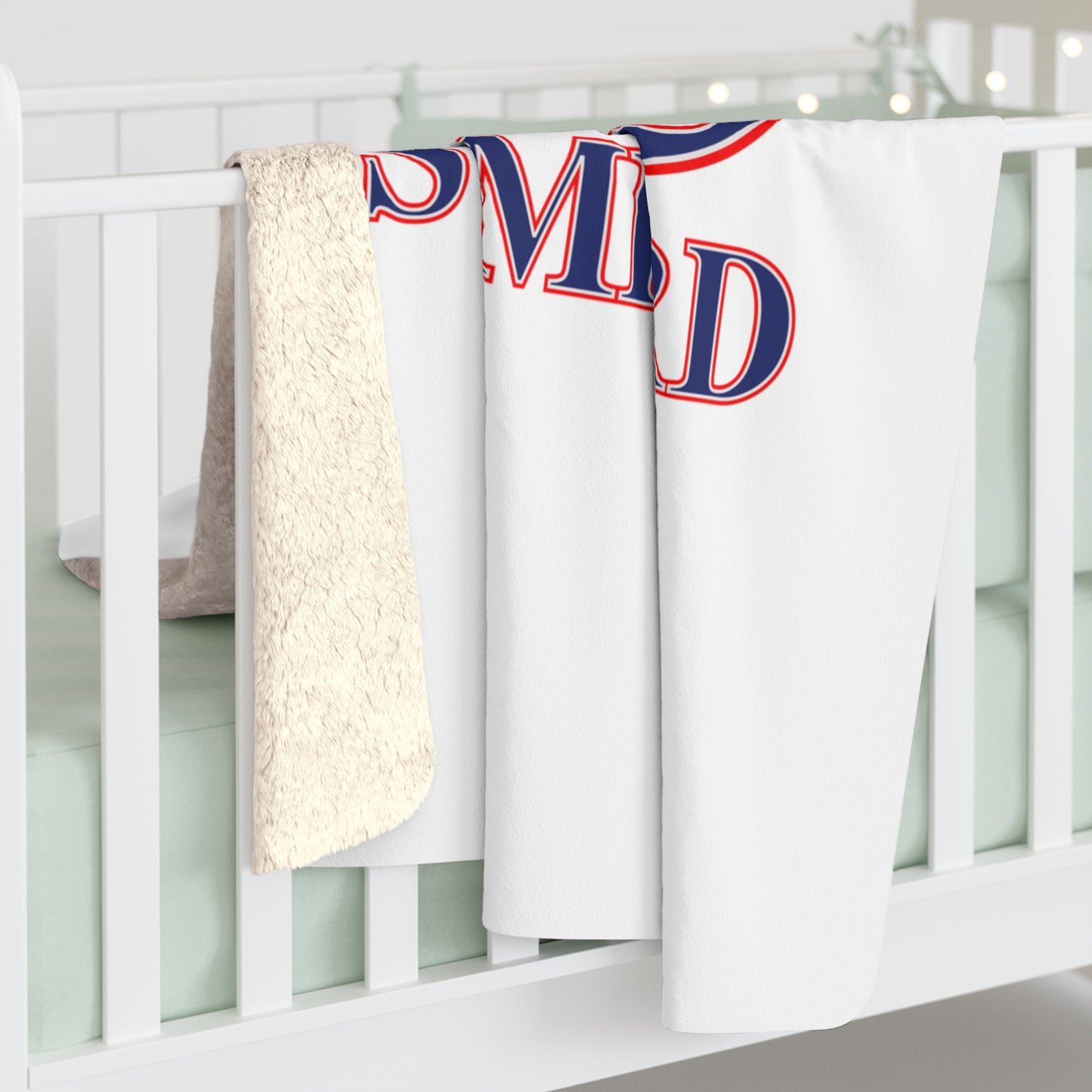 203 Stamford Red White & Blue Sherpa Fleece Blanket