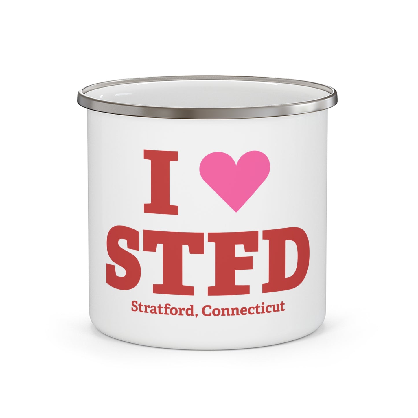 I Heart STFD Enamel Camping Mug