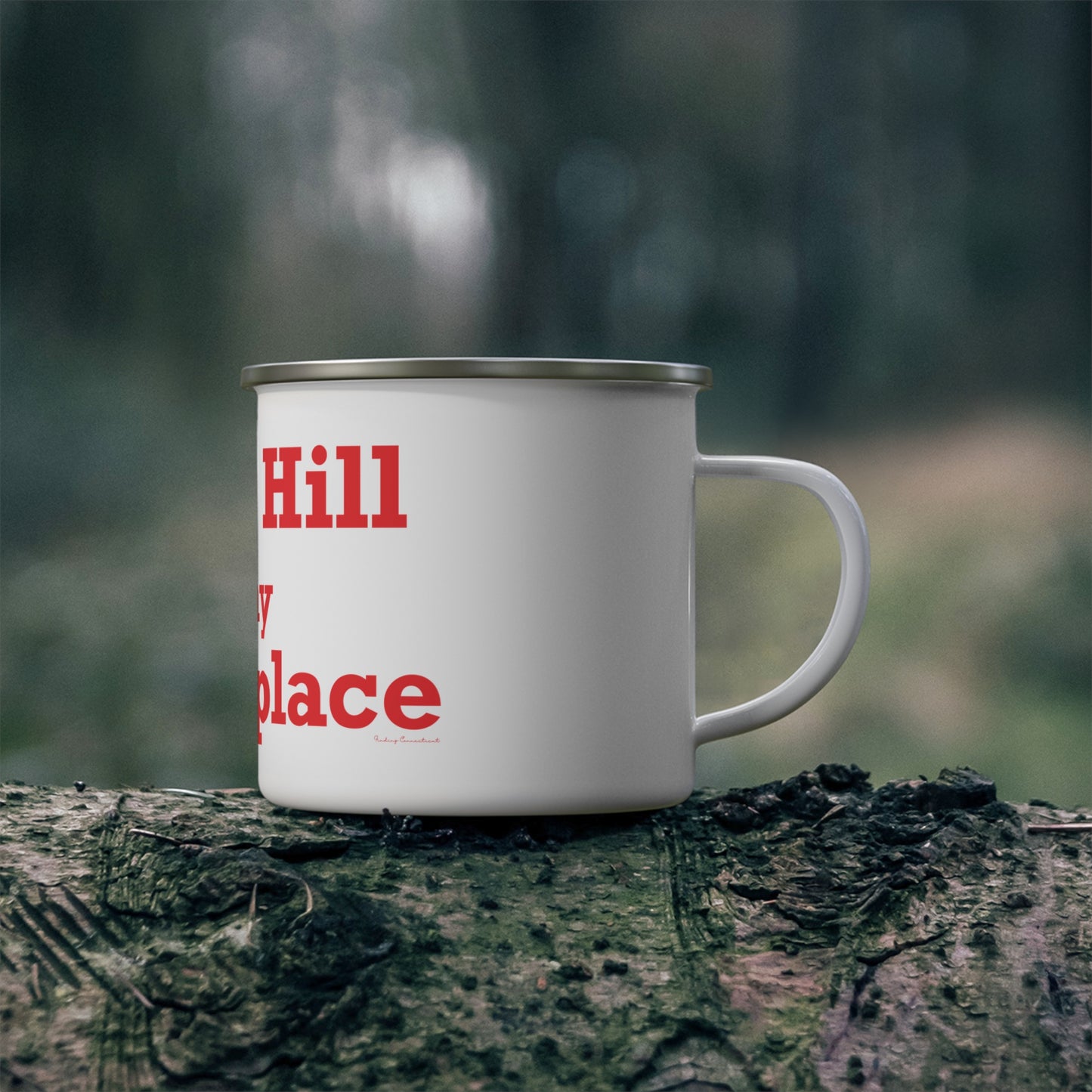 Sasco Hill is My Happy Place Enamel Camping Mug