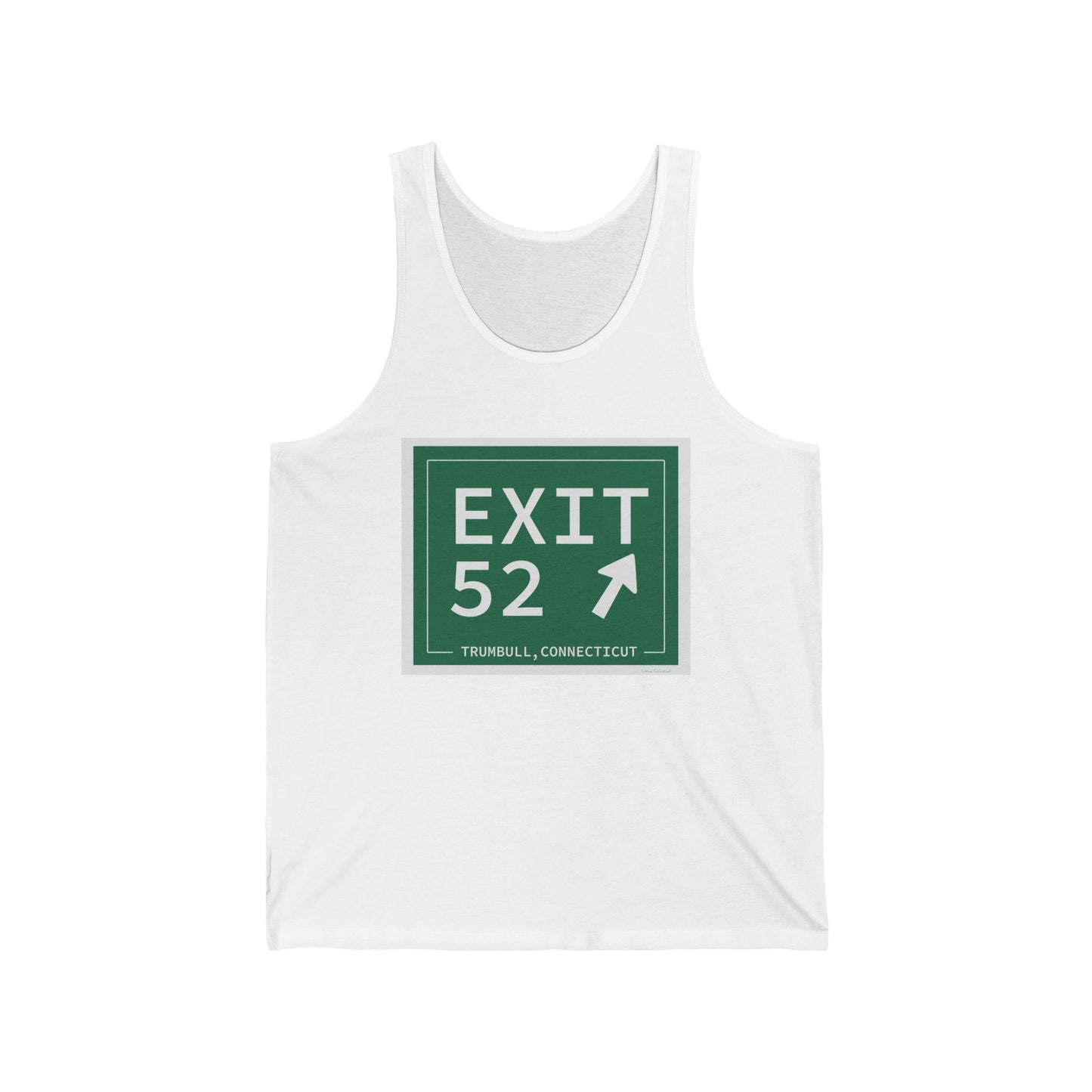 Vintage Exit 52 Merritt Parkway Sign Unisex Jersey Tank Top