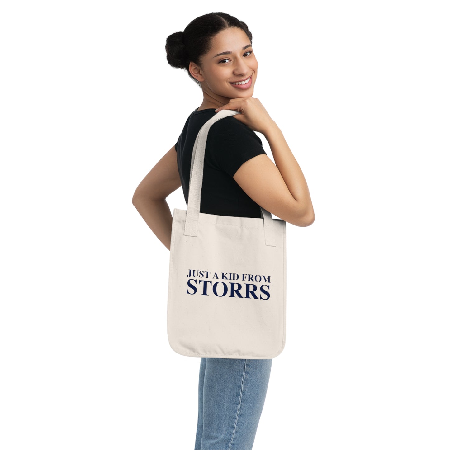Just a kid from Storrs Organic Canvas Tote Bag