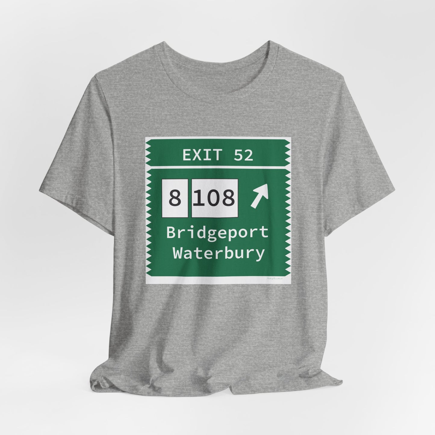 Vintage Merritt Parkway Exit 52 Sign Unisex Jersey Short Sleeve T-Shirt
