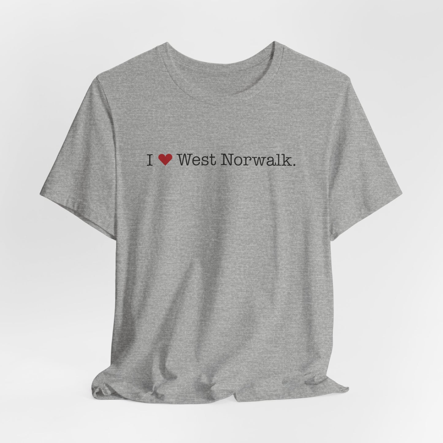 I Heart West Norwalk. Unisex Jersey Short Sleeve T-Shirt
