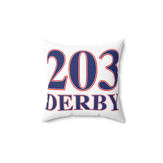 203 Derby Red White & Blue Spun Polyester Square Pillow
