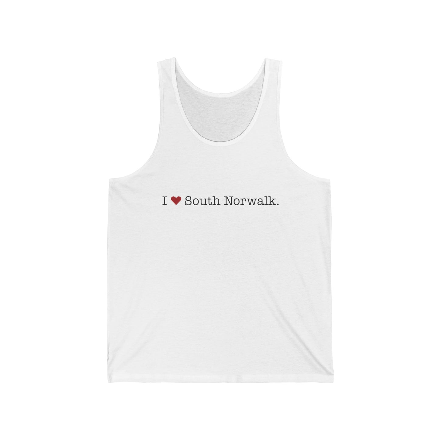 I Heart South Norwalk. Unisex Jersey Tank Top