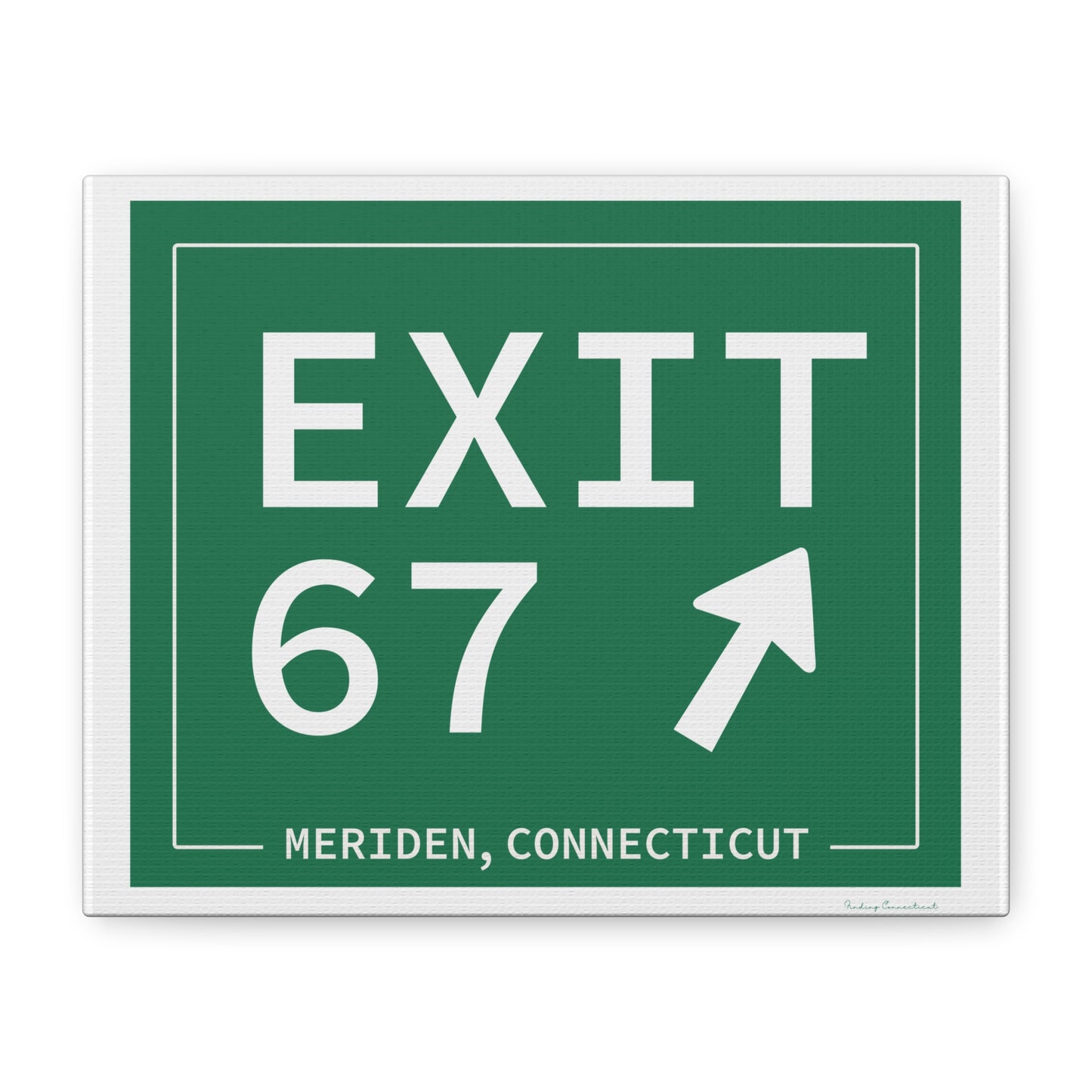 Vintage Exit 67 WCP Sign Matte Canvas, Stretched, 1.25"