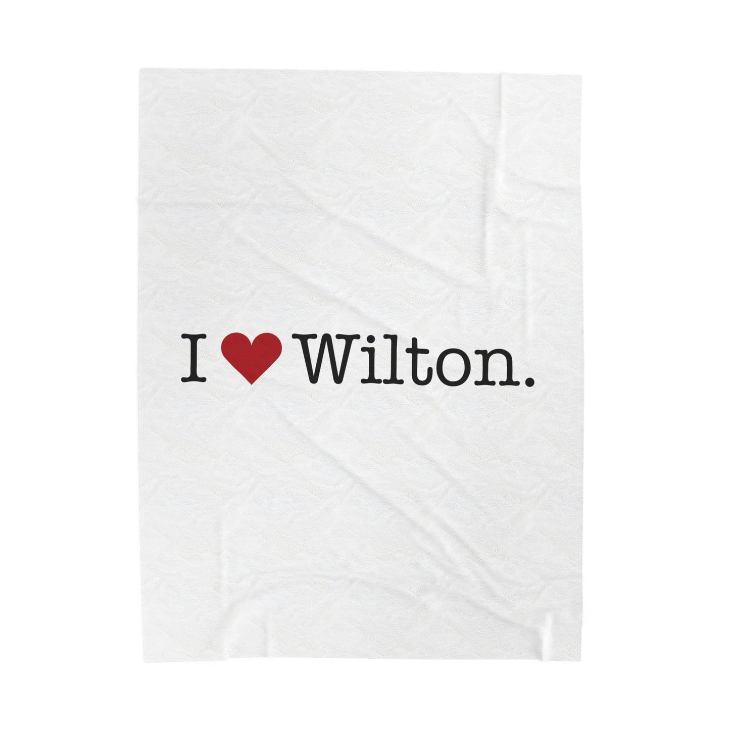I Heart Wilton. Velveteen Plush Blanket