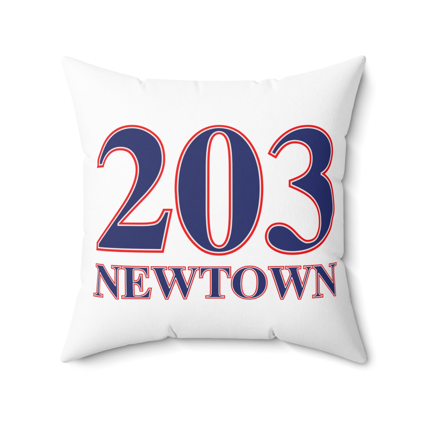 203 Newtown Red White & Blue Spun Polyester Square Pillow