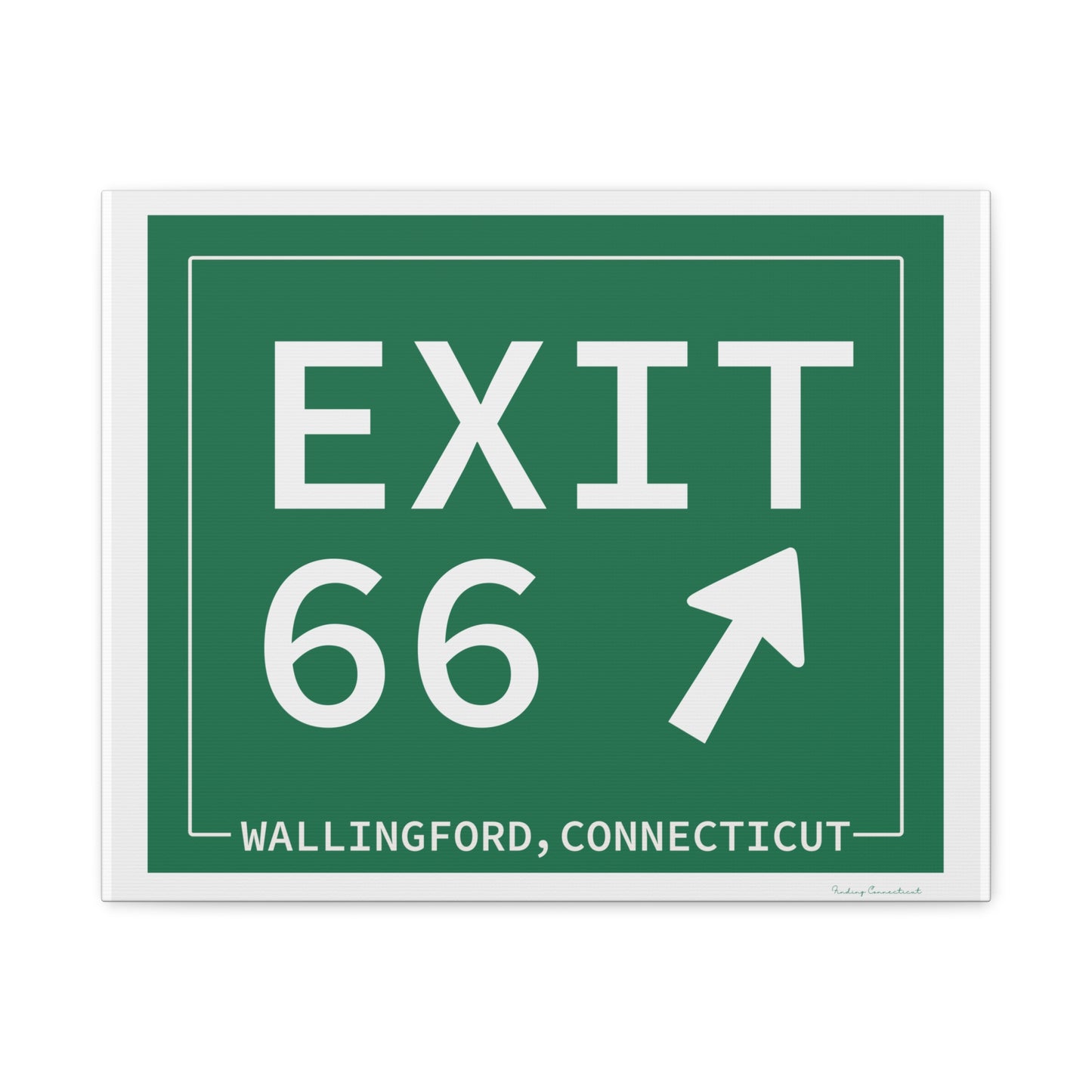 Vintage Exit 66 WCP Sign Matte Canvas, Stretched, 1.25"