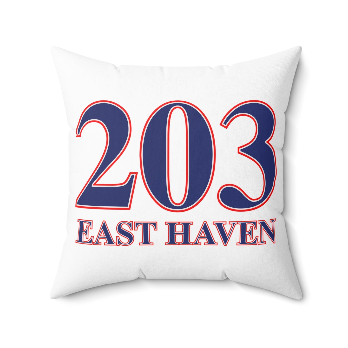 203 East Haven Red White & BlueSpun Polyester Square Pillow