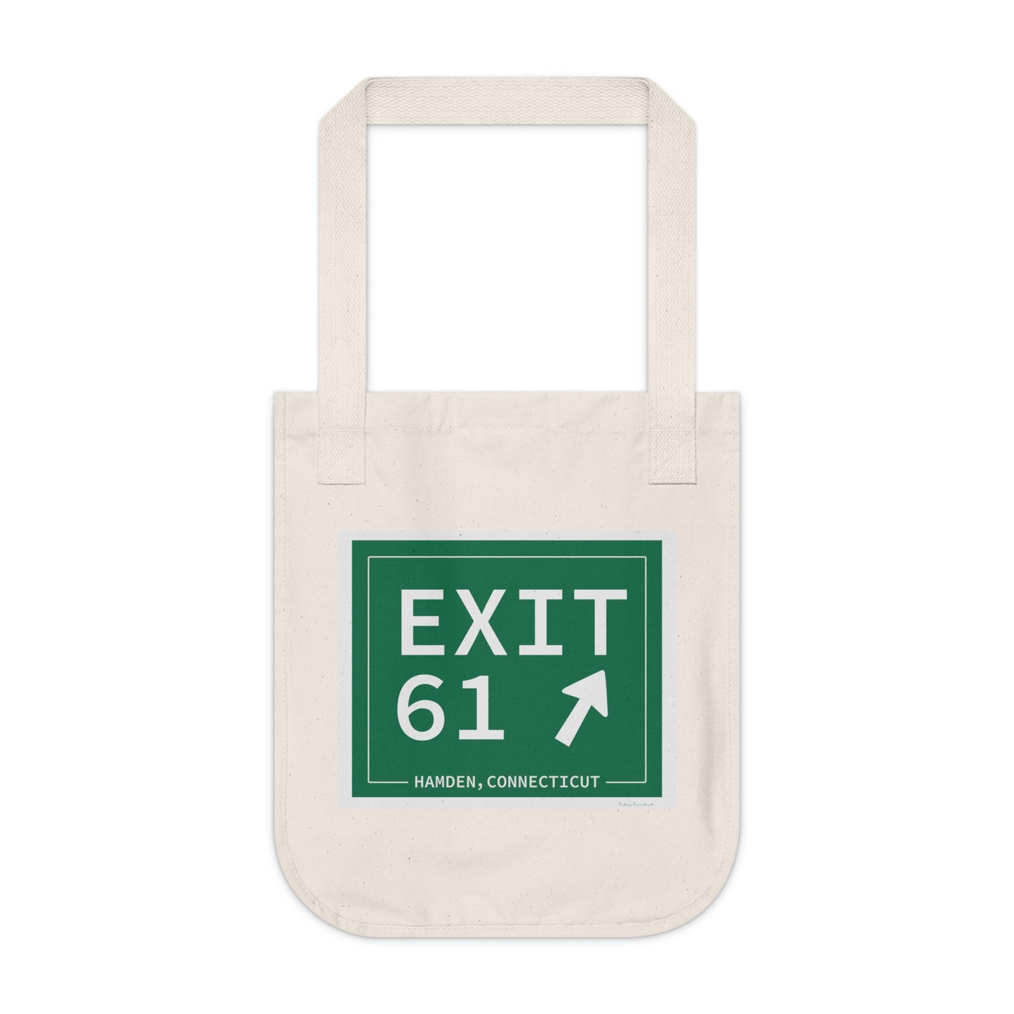 Vintage Exit 61 WCP Sign Organic Canvas Tote Bag