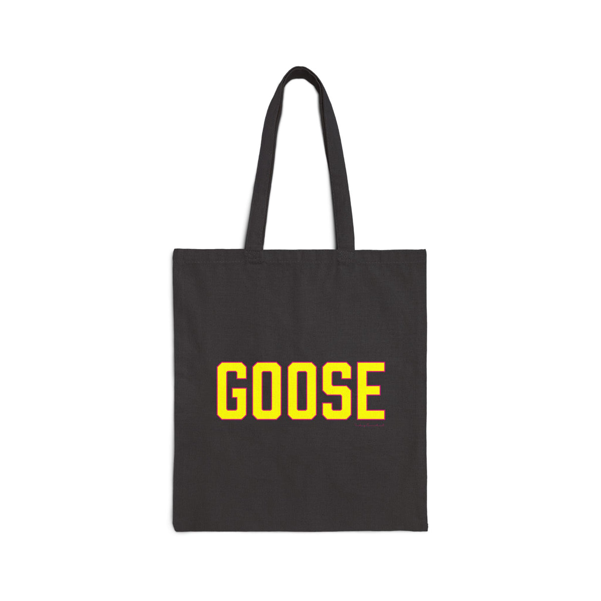 Goose Zip Code Yellow & Pink Cotton Canvas Tote Bag