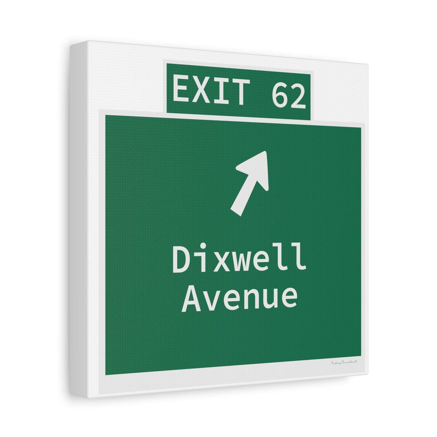 Vintage WCP Exit 62 Sign Matte Canvas, Stretched, 1.25"