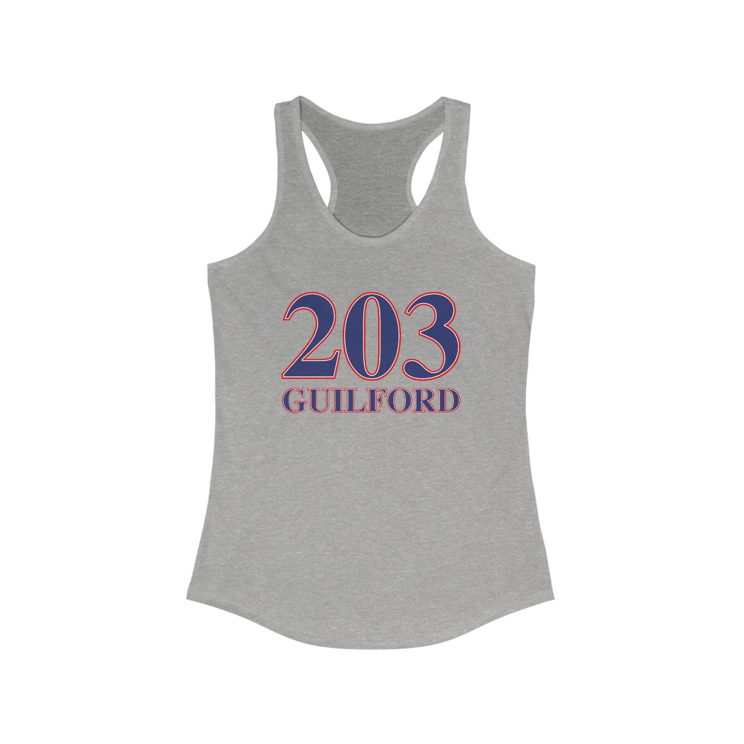 203 Guilford Red White & Blue Women's Ideal Racerback Tank Top