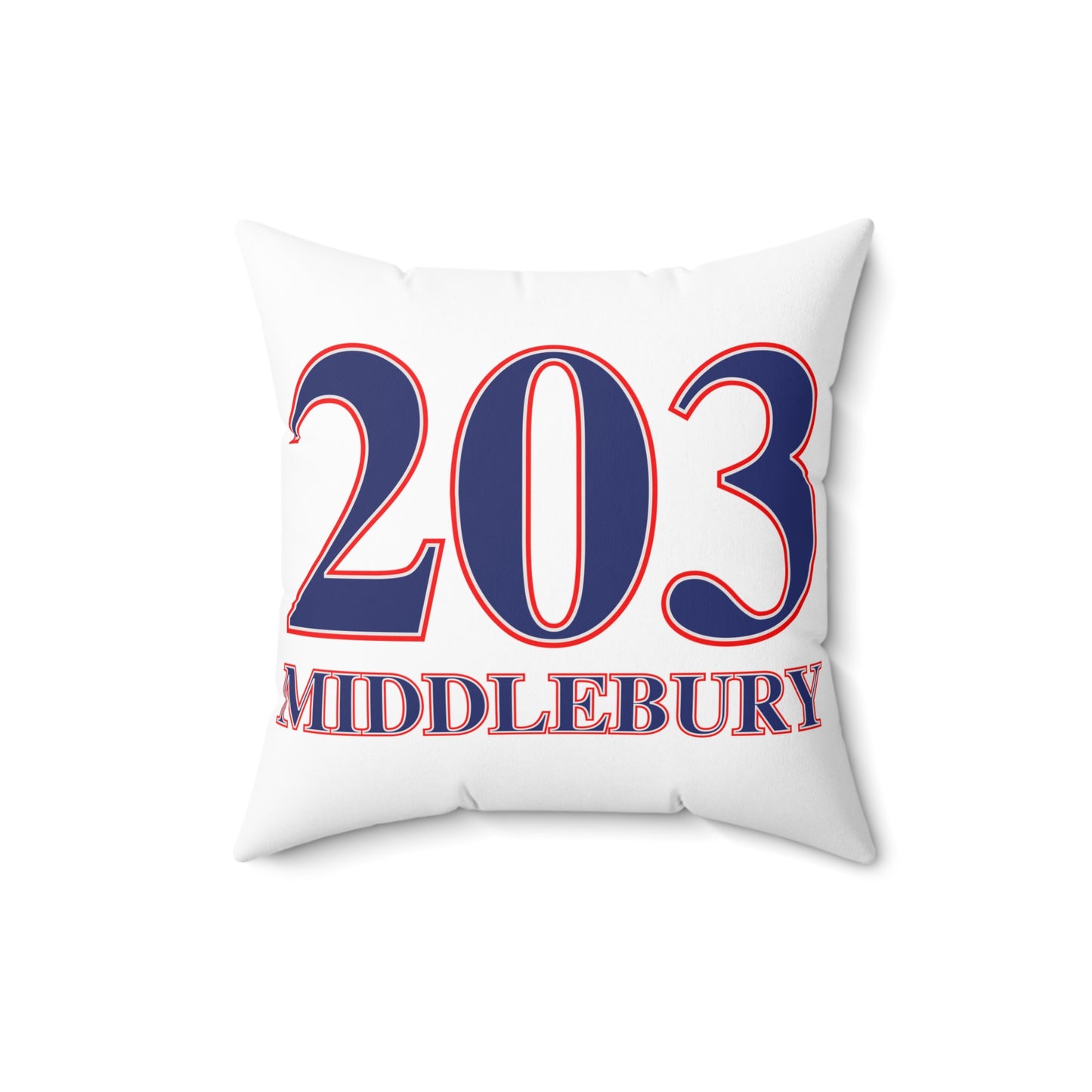 203 Middlebury Red White & Blue Spun Polyester Square Pillow