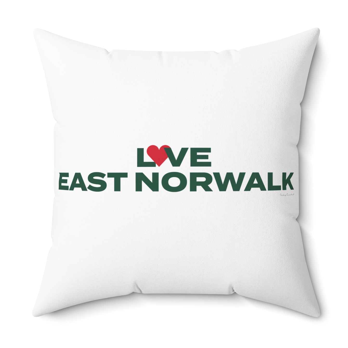 Love East Norwalk Spun Polyester Square Pillow