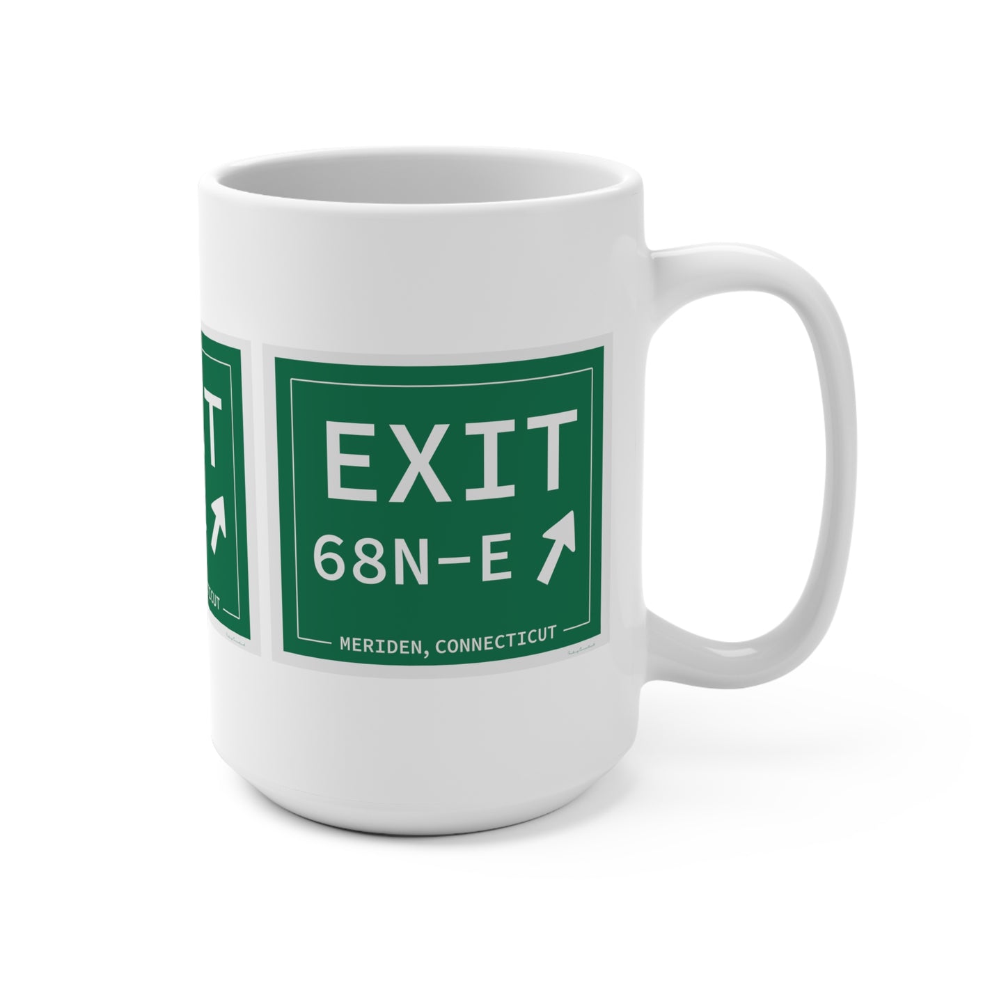 Vintage Exit 68N-E WCP Sign Mug 15oz