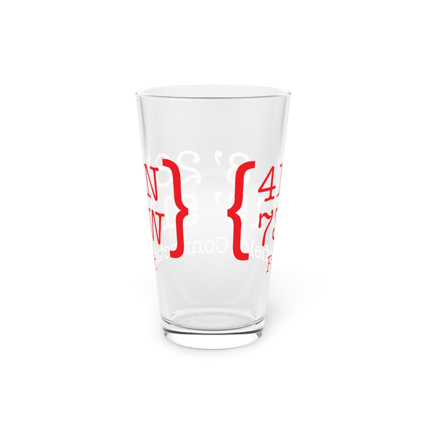 Fairfield Coordinates Pint Glass, 16oz