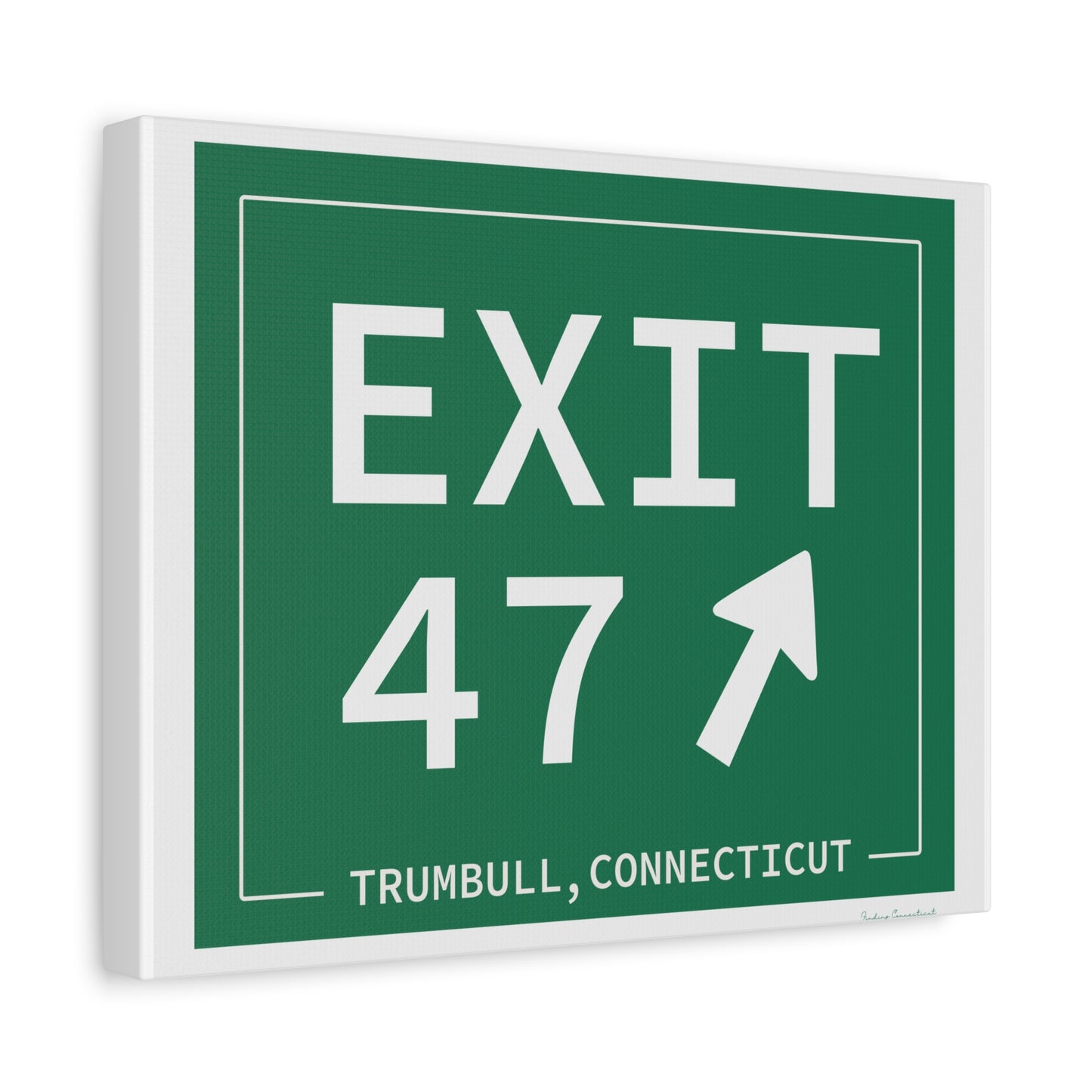 Vintage Exit 47 Merritt Parkway Sign Matte Canvas, Stretched, 1.25"