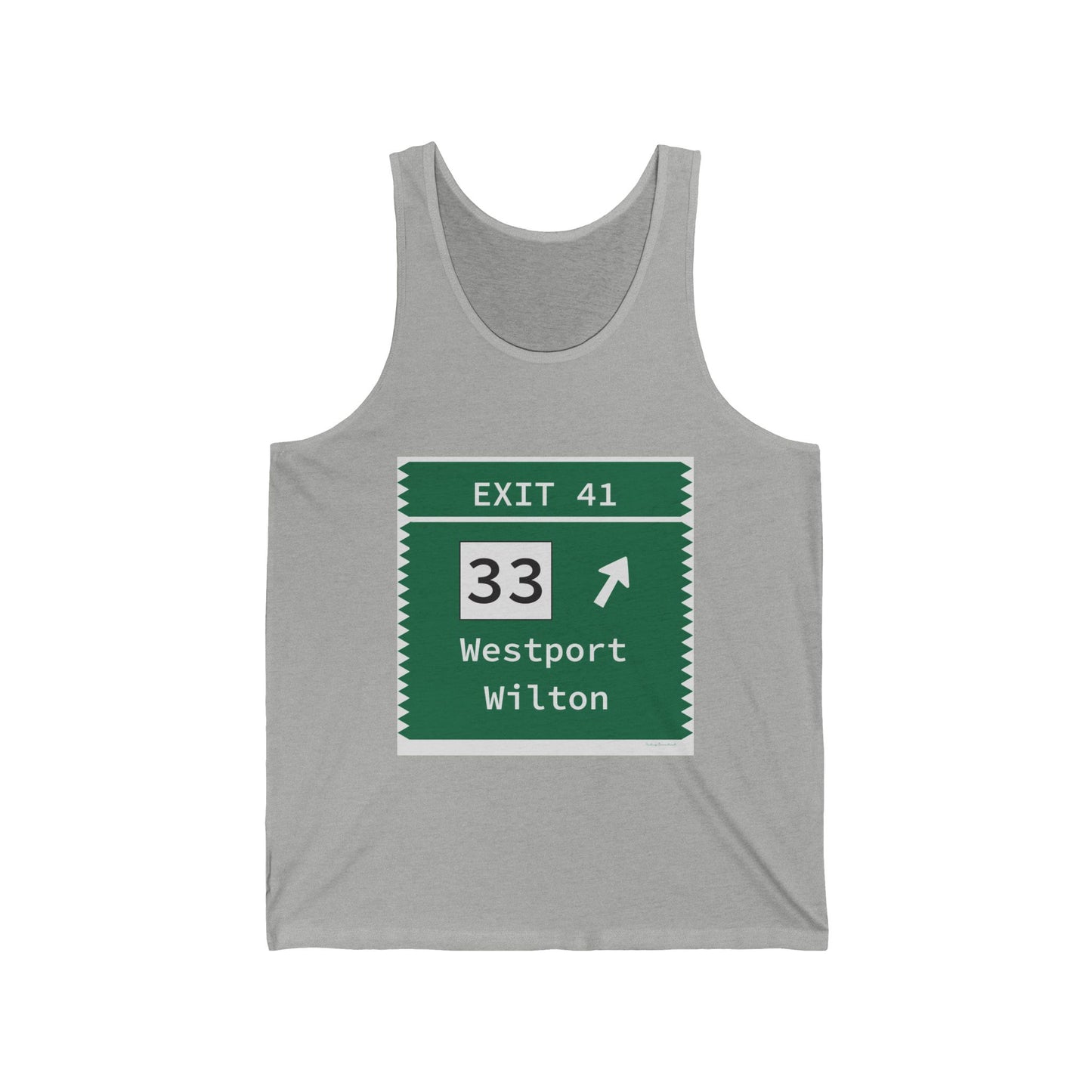 Vintage Merritt Parkway Exit 41 Sign Unisex Jersey Tank Top