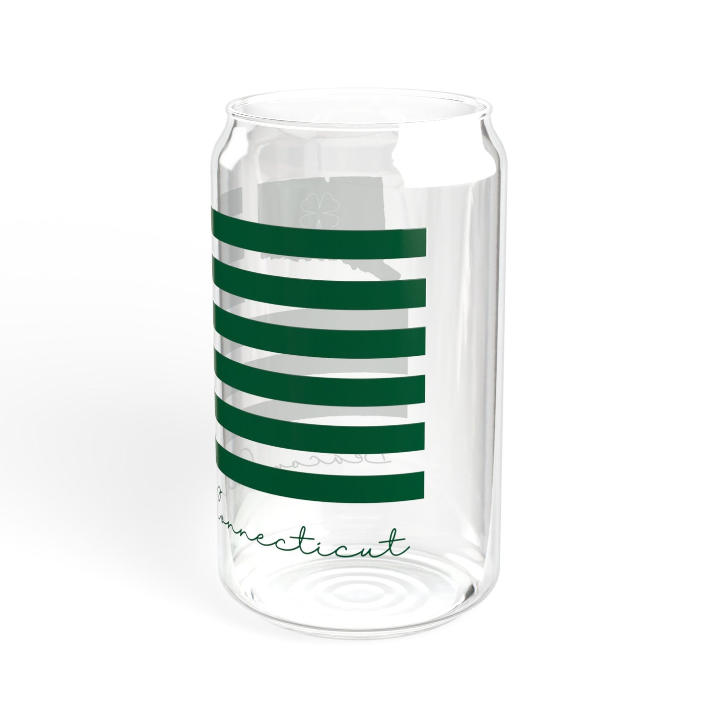 Beacon Falls Connecticut St. Patrick’s Day Flag Sipper Glass, 16oz
