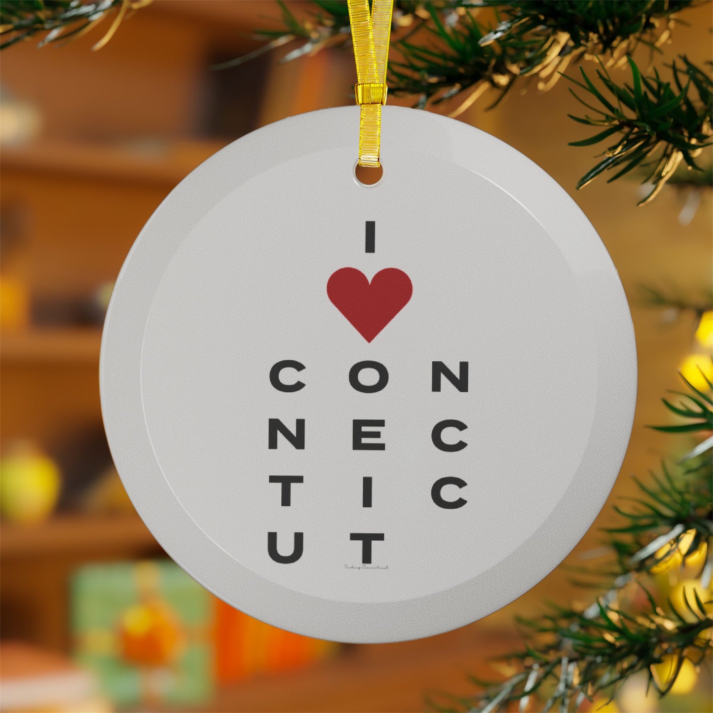 Connecticut Vision Glass Ornaments