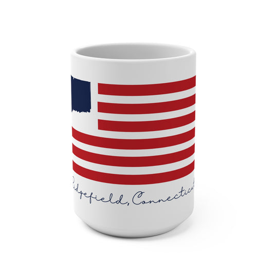 Woodbridge Connecticut Flag Mug 15oz