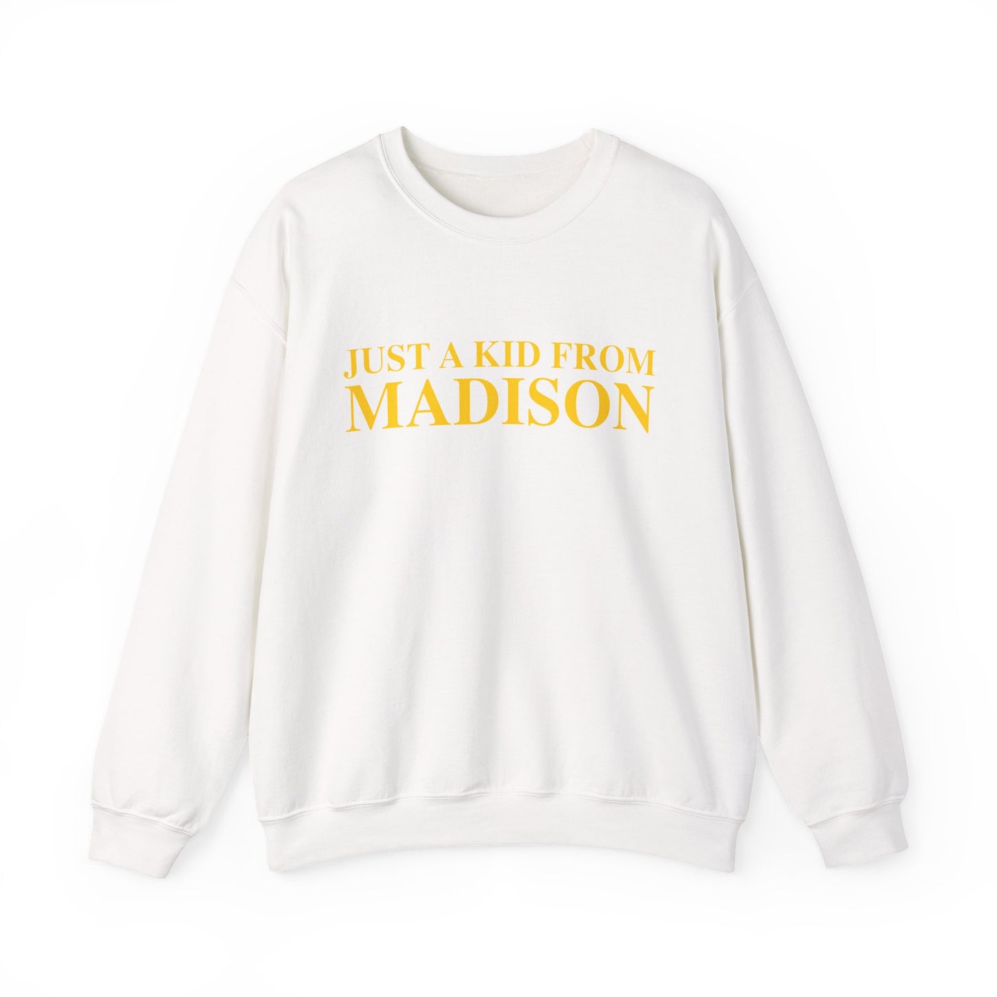 Just a kid from Madison Unisex Heavy Blend™ Crewneck Sweatshirt