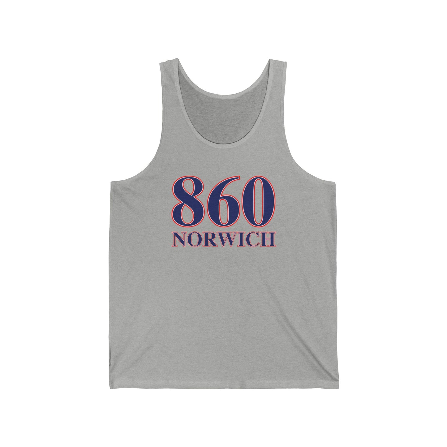 860 Norwich Red White & Blue Unisex Jersey Tank Top