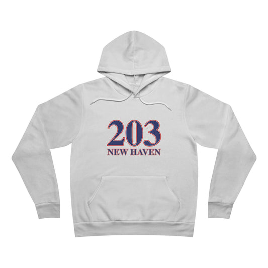 203 New Haven Red, White & Blue Unisex Sponge Fleece Pullover Hoodie