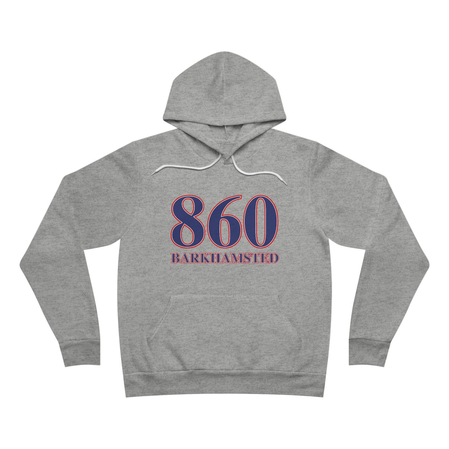 860 Barkhamsted Red White & Blue Unisex Sponge Fleece Pullover Hoodie