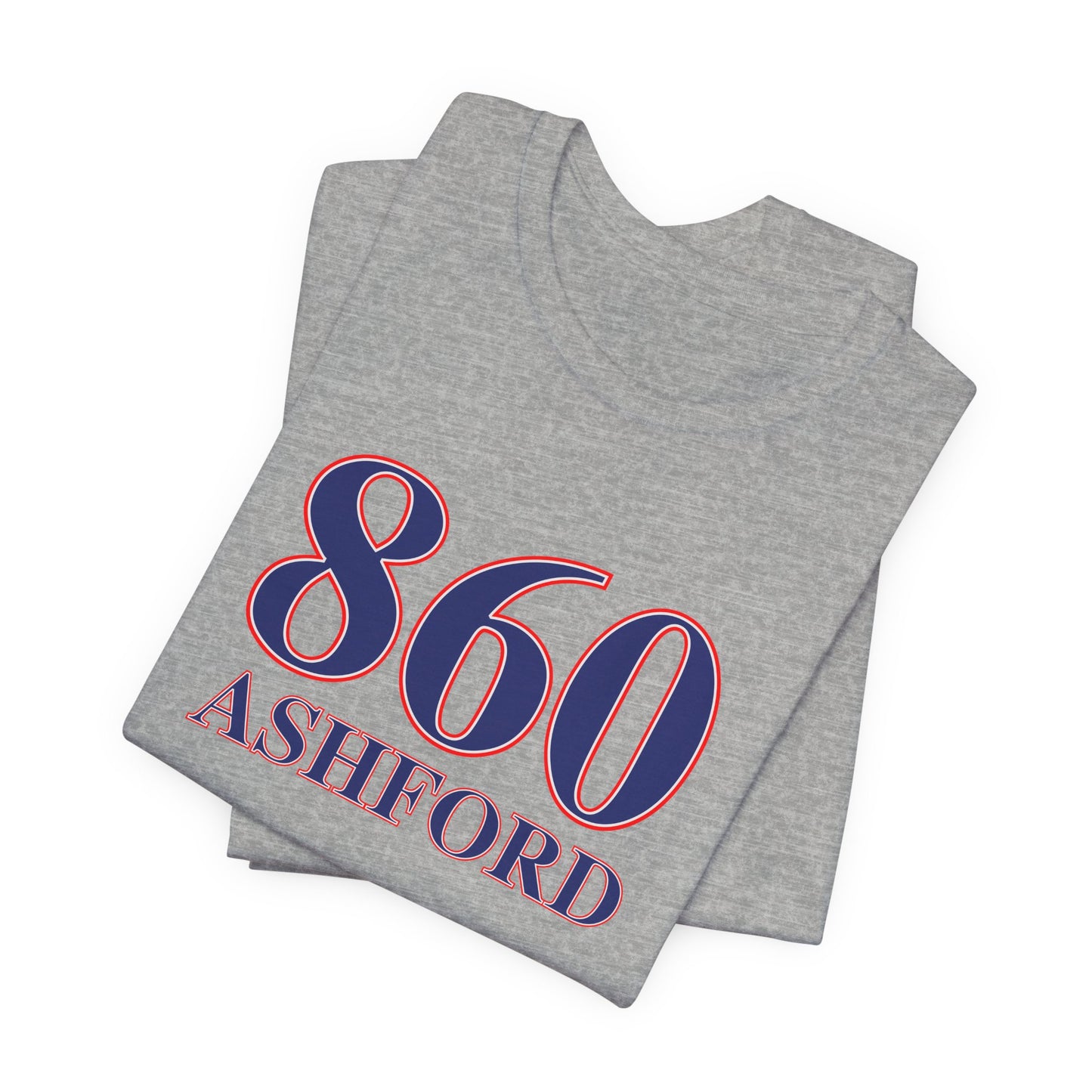 860 Ashford Red White & Blue Unisex Jersey Short Sleeve T-Shirts