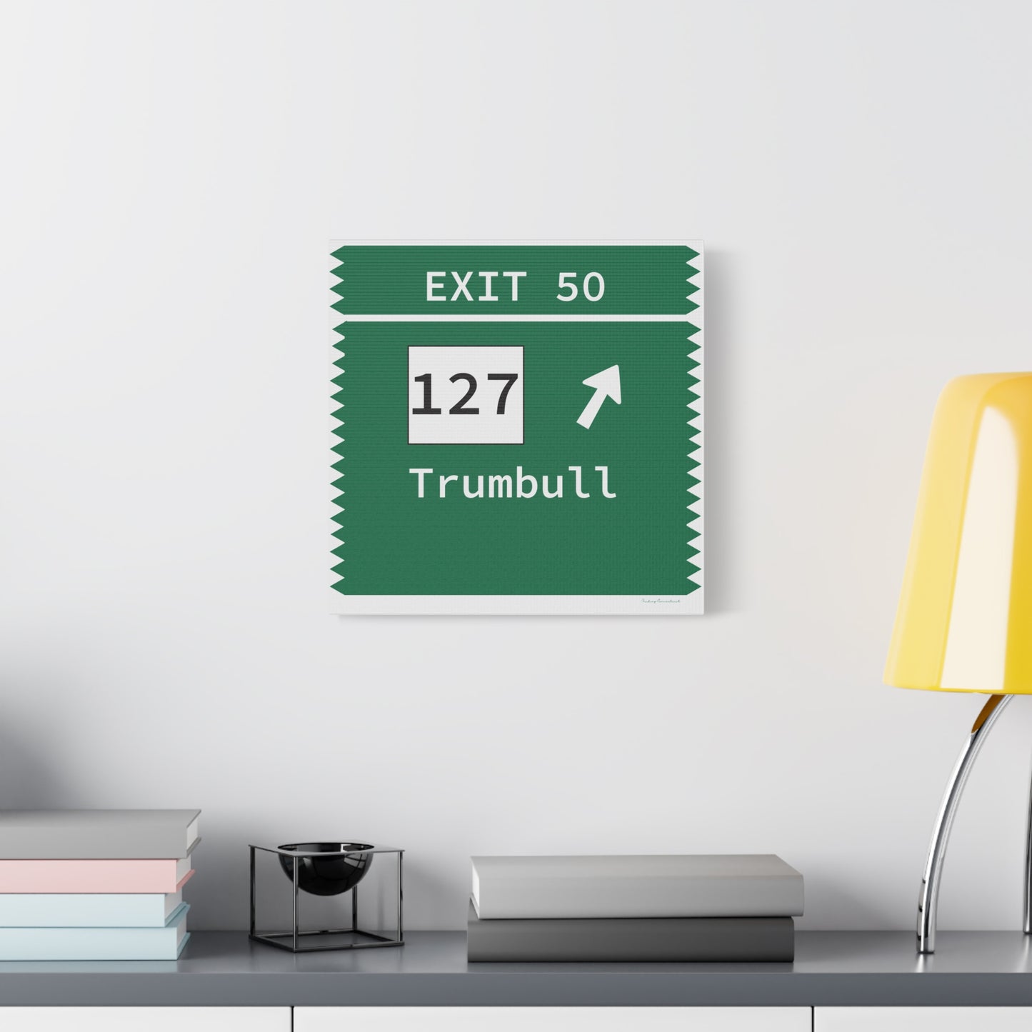 Vintage Merritt Parkway Exit 50 Sign Matte Canvas, Stretched, 1.25"