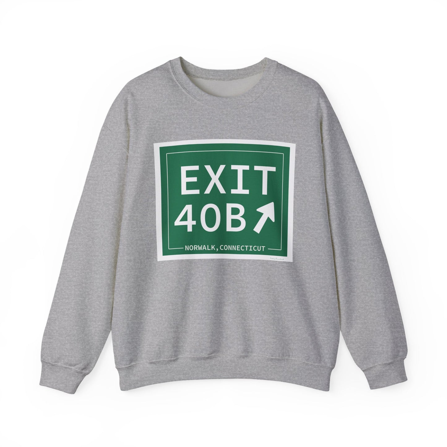 Vintage Exit 40B Merritt Parkway Sign Unisex Heavy Blend™ Crewneck Sweatshirt