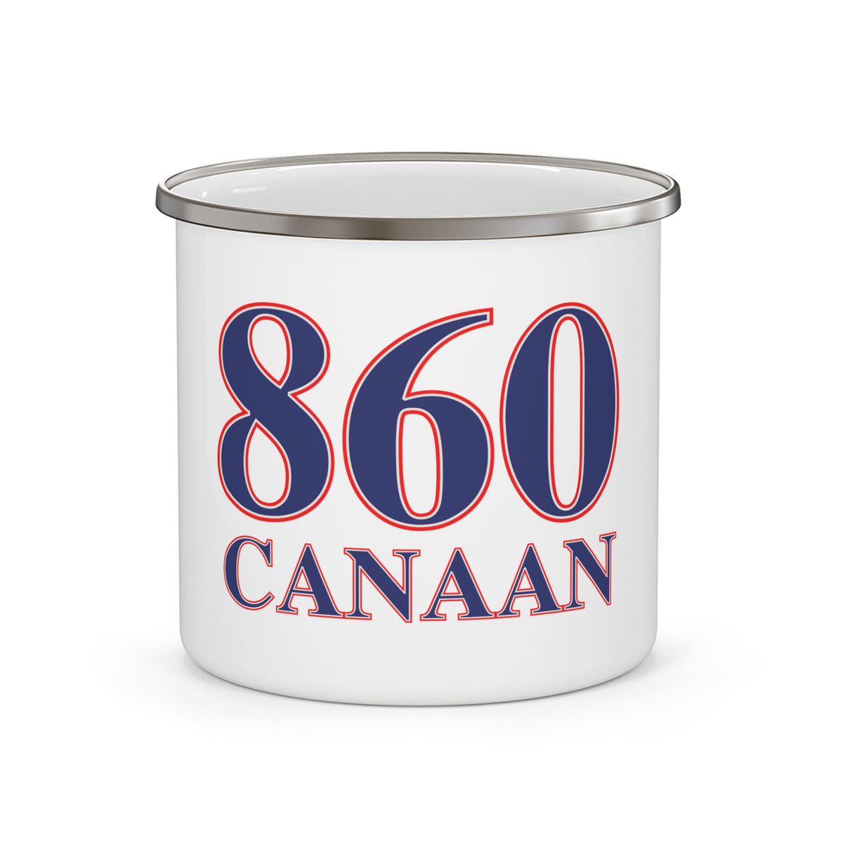 Canaan Red, White & Blue Enamel Camping Mug